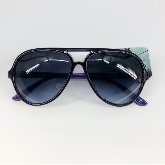 Cali Blue | Accessories | Cali Blue Black Purple Sleek Aviator ...